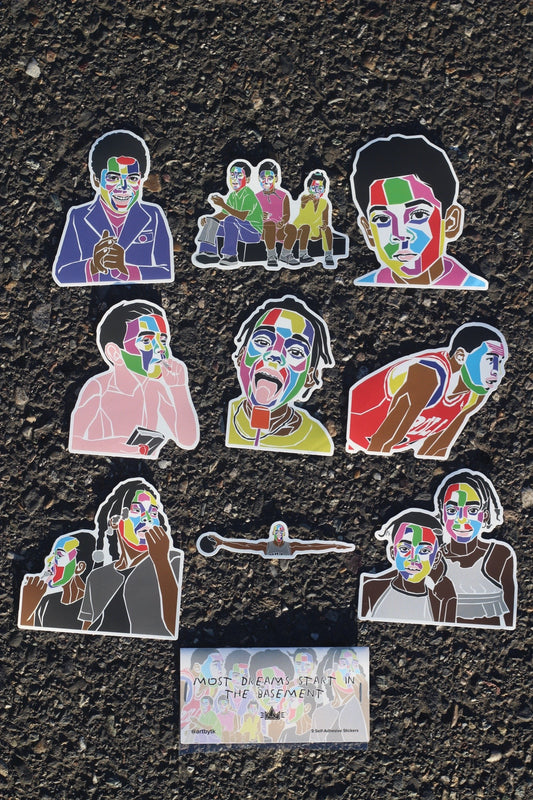 Most Dreams Start In The Basement Sticker Pack